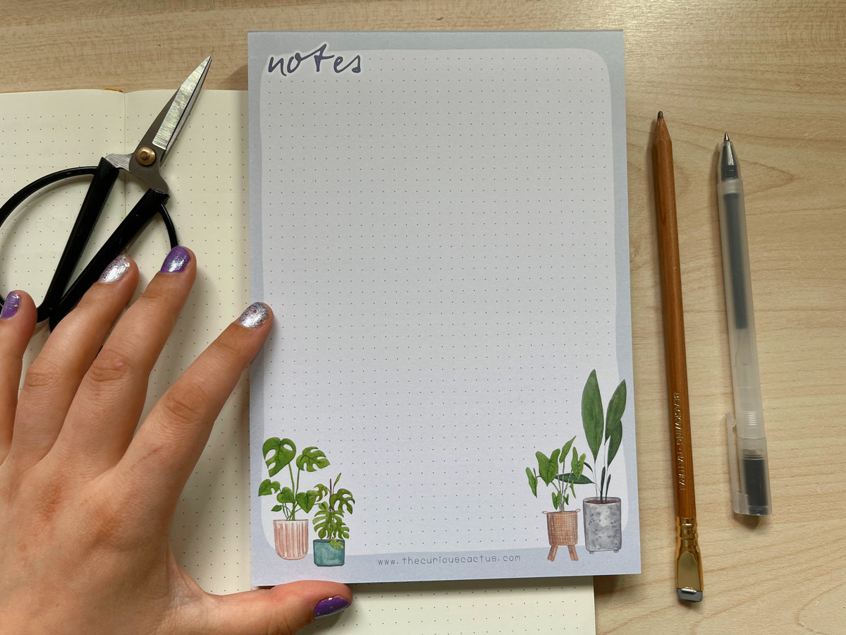 Cute Plant Notes.pdf Plant Notes A5 Notepad – The Curious Cactus