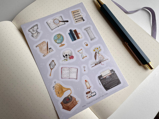Light Academia Sticker Sheet