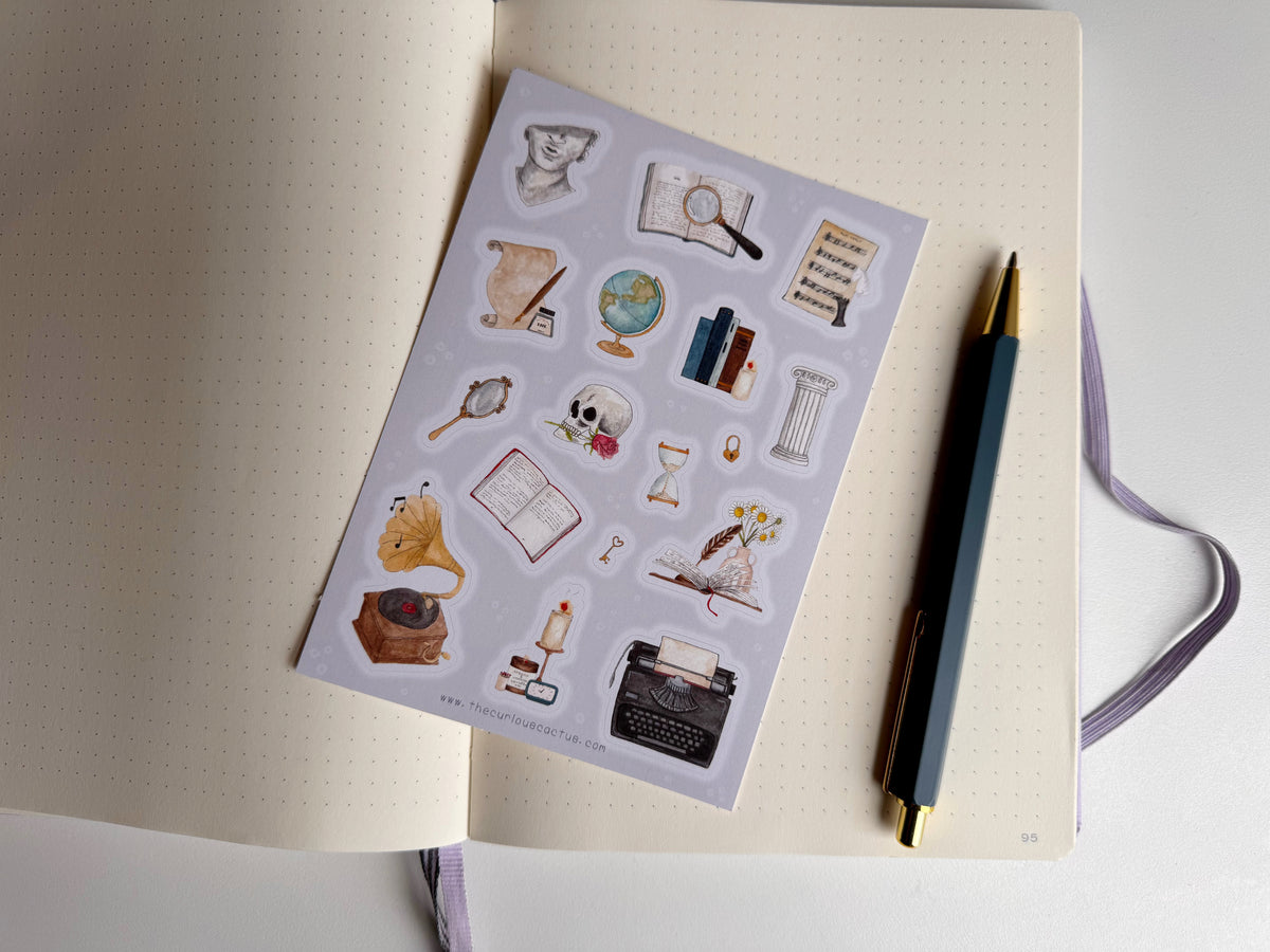 Lectern Sticker Light Academia Sticker Sheet – The Curious Cactus