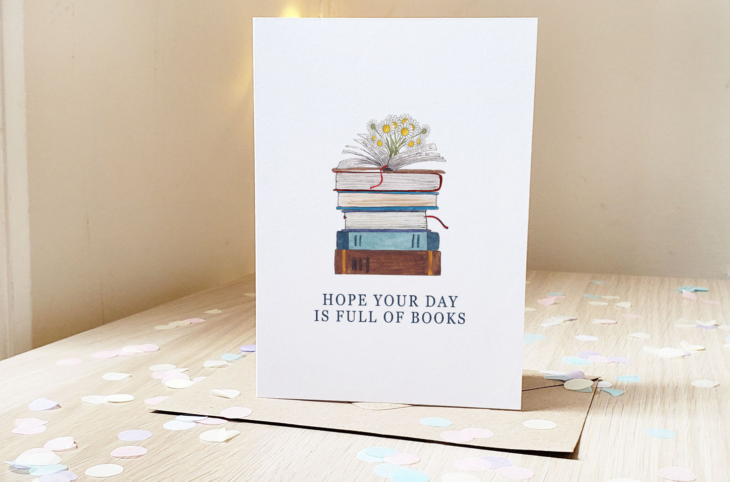 Day Full of Books - Greeting Card
