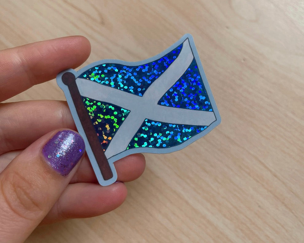 Saltire Glitter Vinyl Sticker