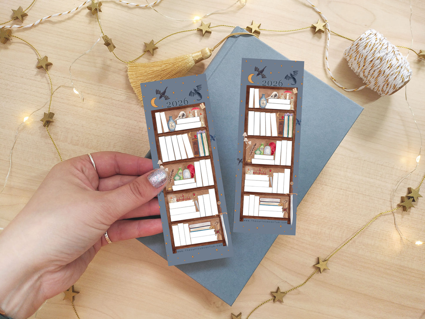 2026 - Fantasy 50 Book Reading Tracker Bookmark