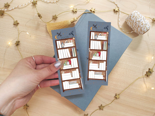 2026 - Fantasy 50 Book Reading Tracker Bookmark