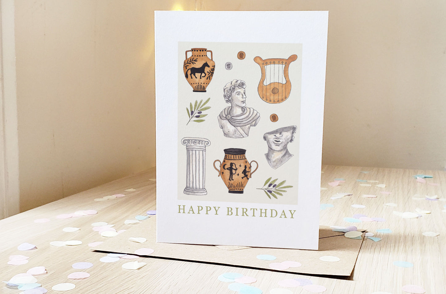 Classic Greek Birthday - Greeting Card