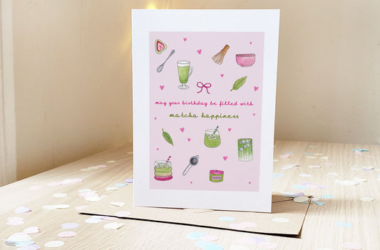 Wishing You Matcha Happiness - Birthday Card