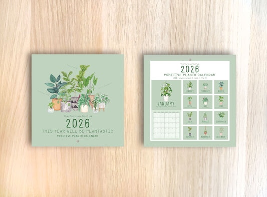 PREORDER 2026 Positive Plants Wall Calendar