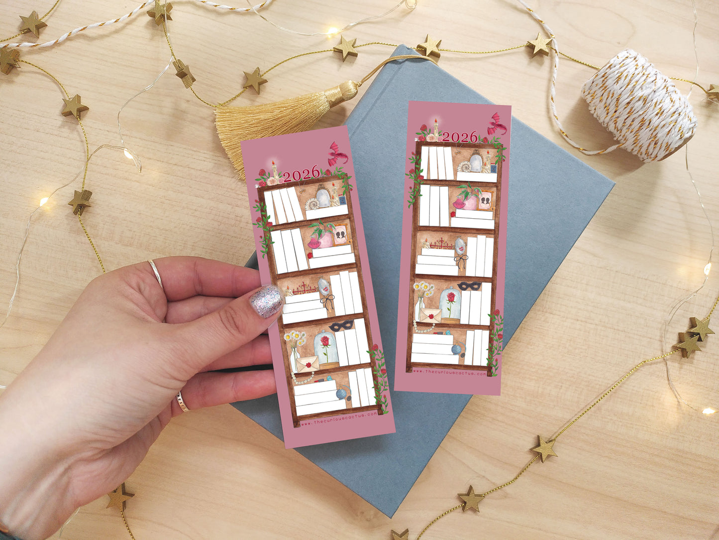 2026 - Romance 50 Book Reading Tracker Bookmark