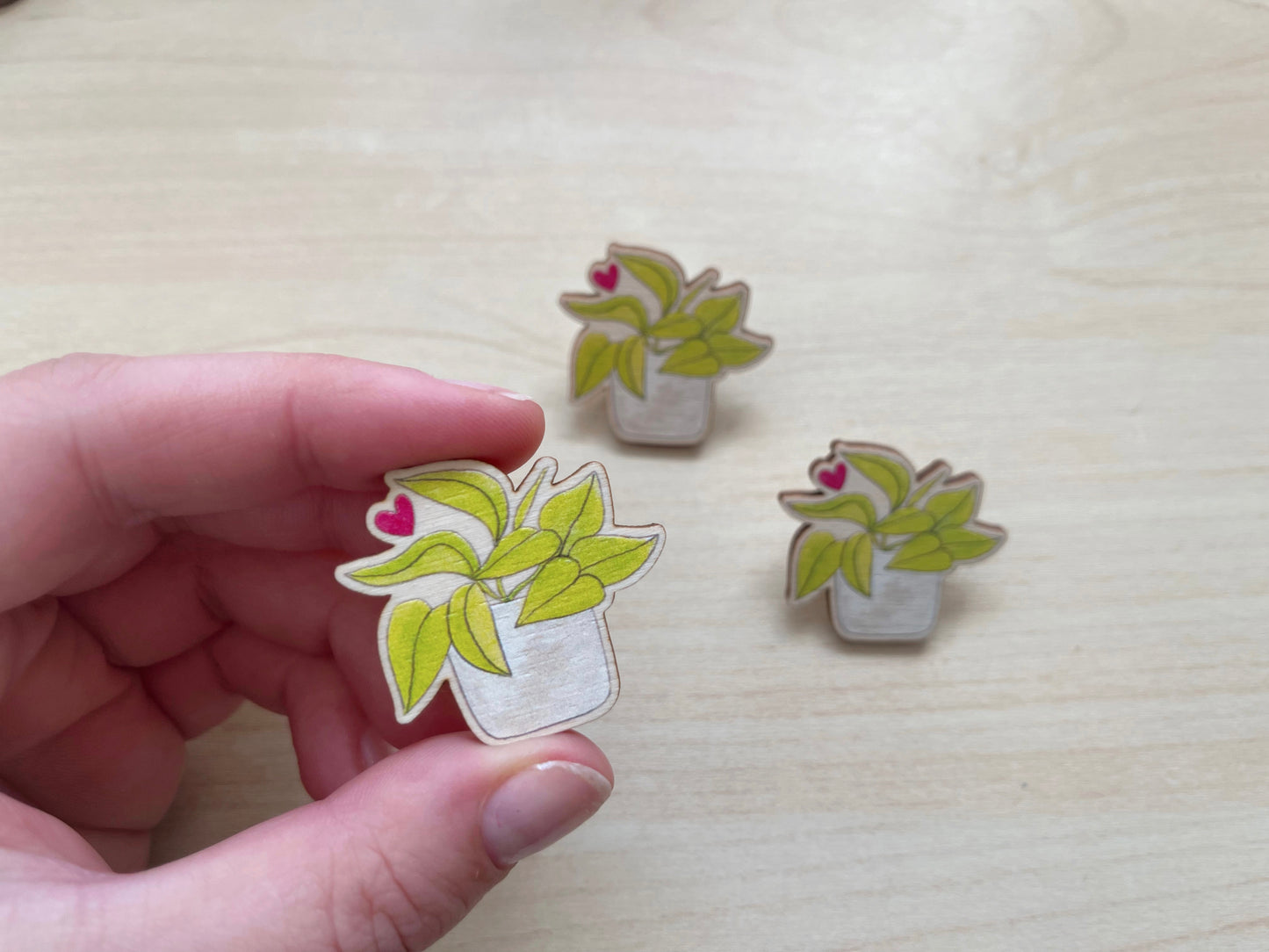 Neon Pothos Pin