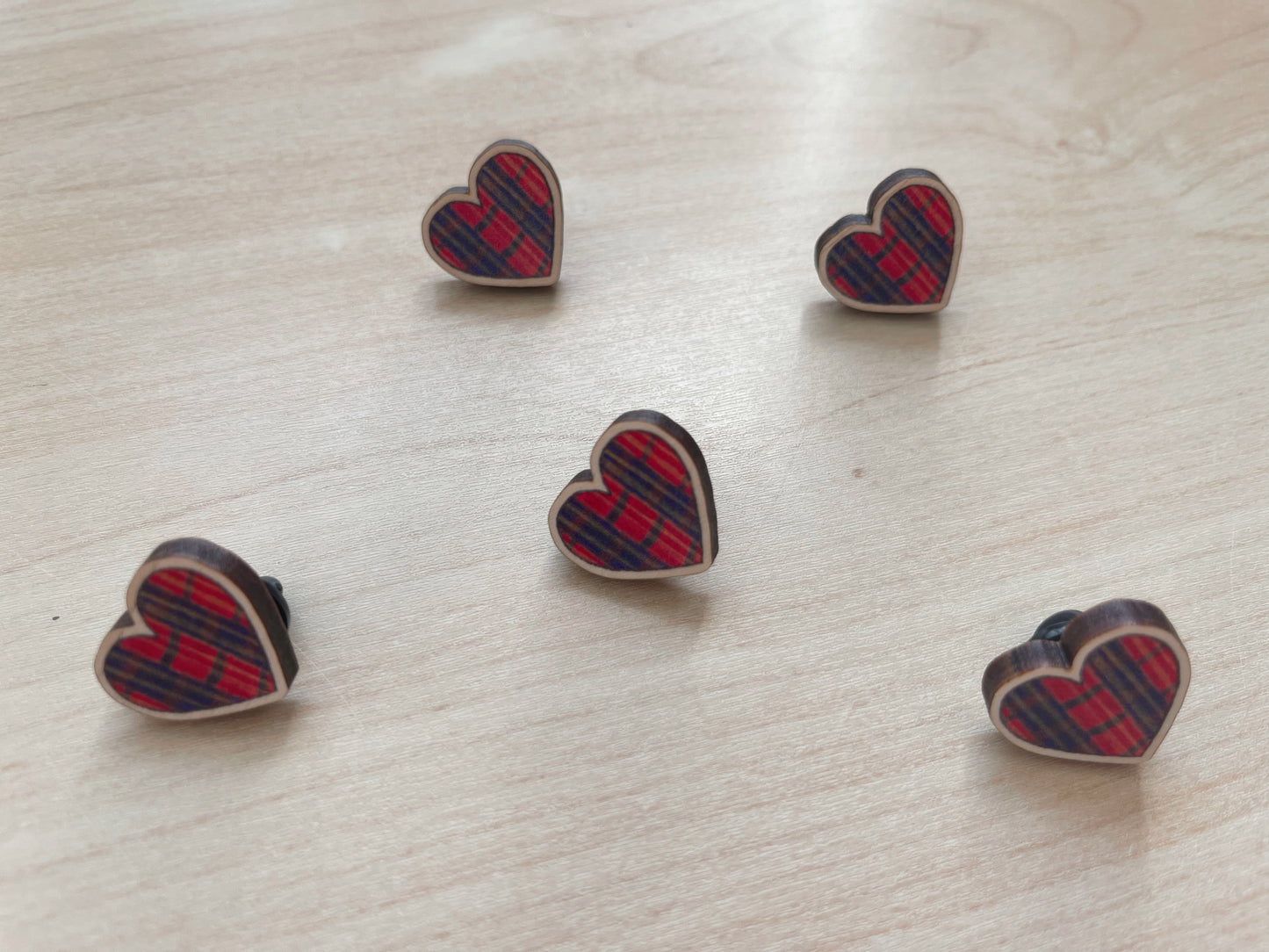Tartan Heart Mini Pin