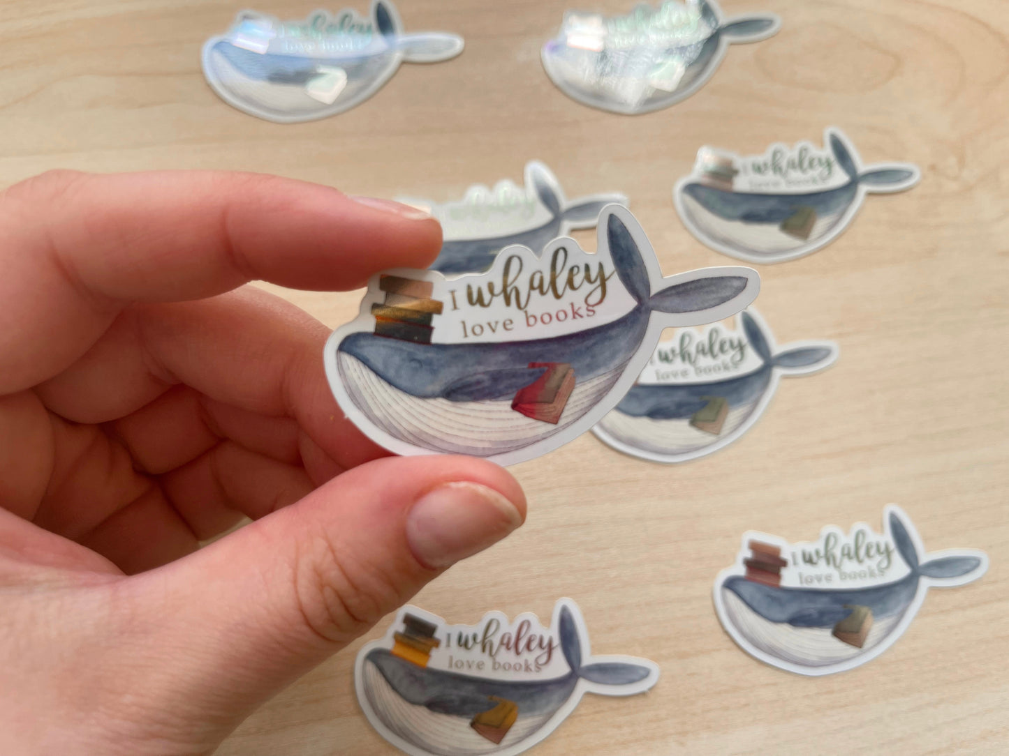 Whaley Love Books Mirror Vinyl Sticker