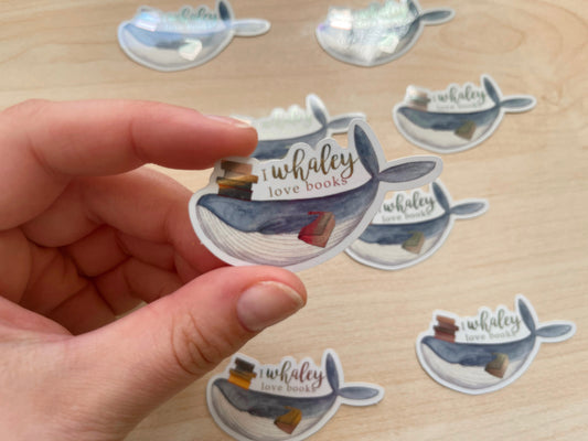 Whaley Love Books Mirror Vinyl Sticker