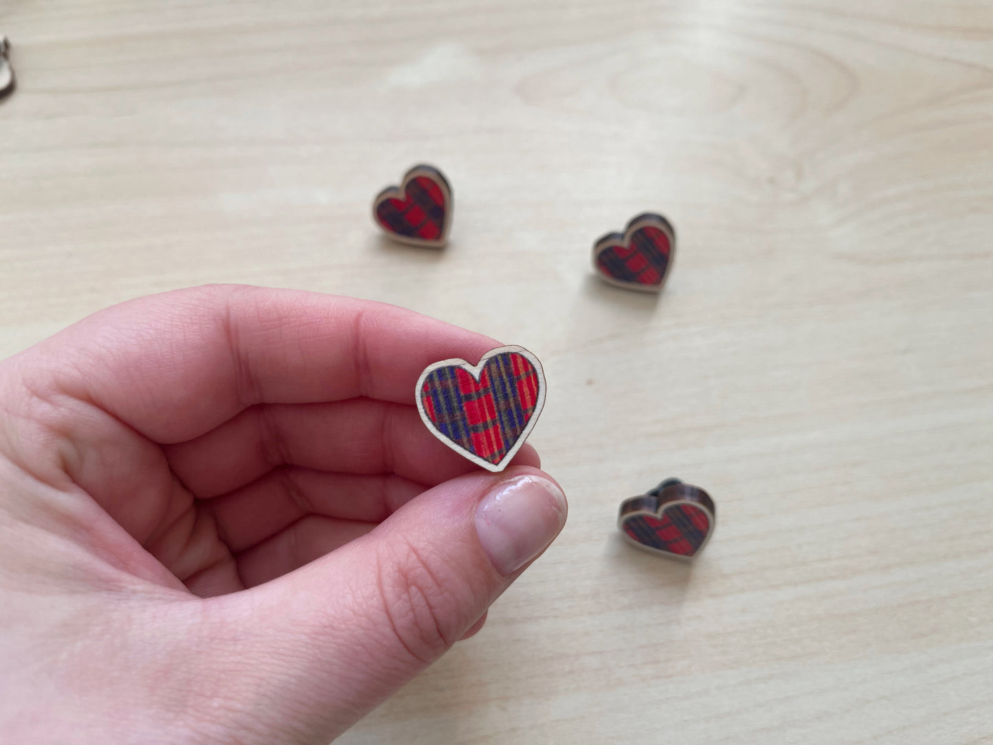 Tartan Heart Mini Pin