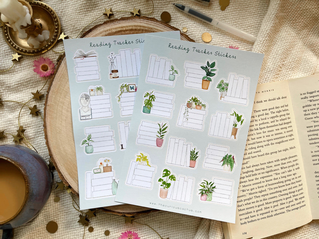 Reading Tracker Planner Stickers (Plants)