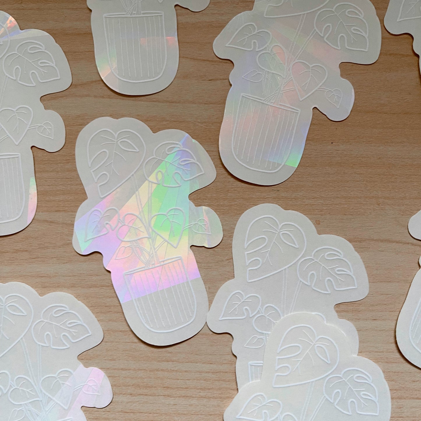 Monstera Suncatcher Sticker