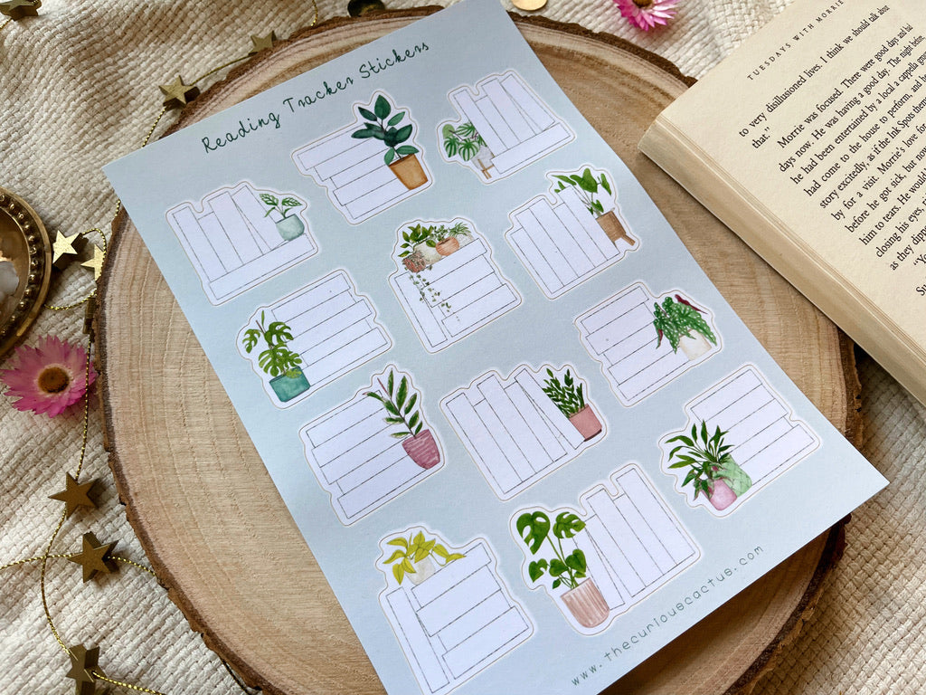 Reading Tracker Planner Stickers (Plants)