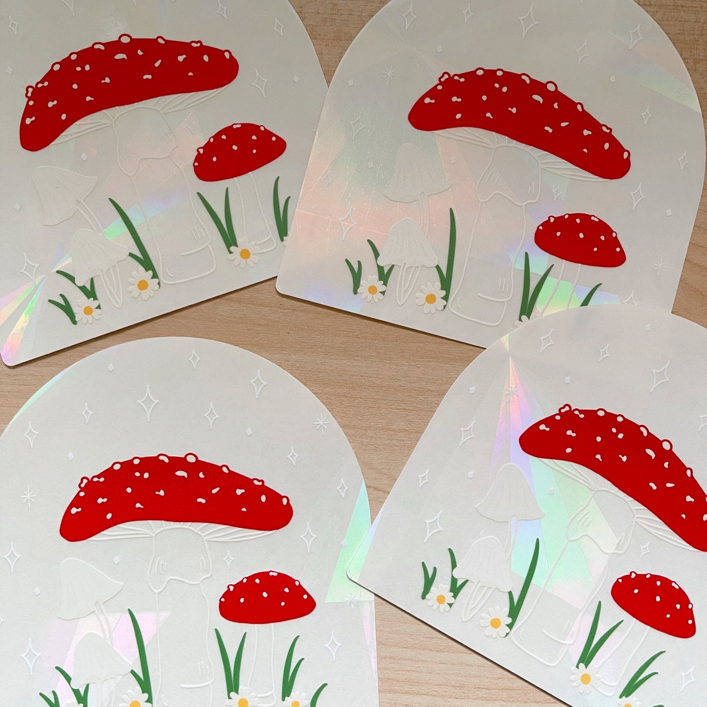 Toadstool Suncatcher Sticker