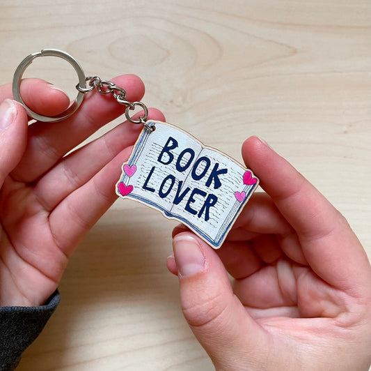 Book Lover - Wooden Keyring