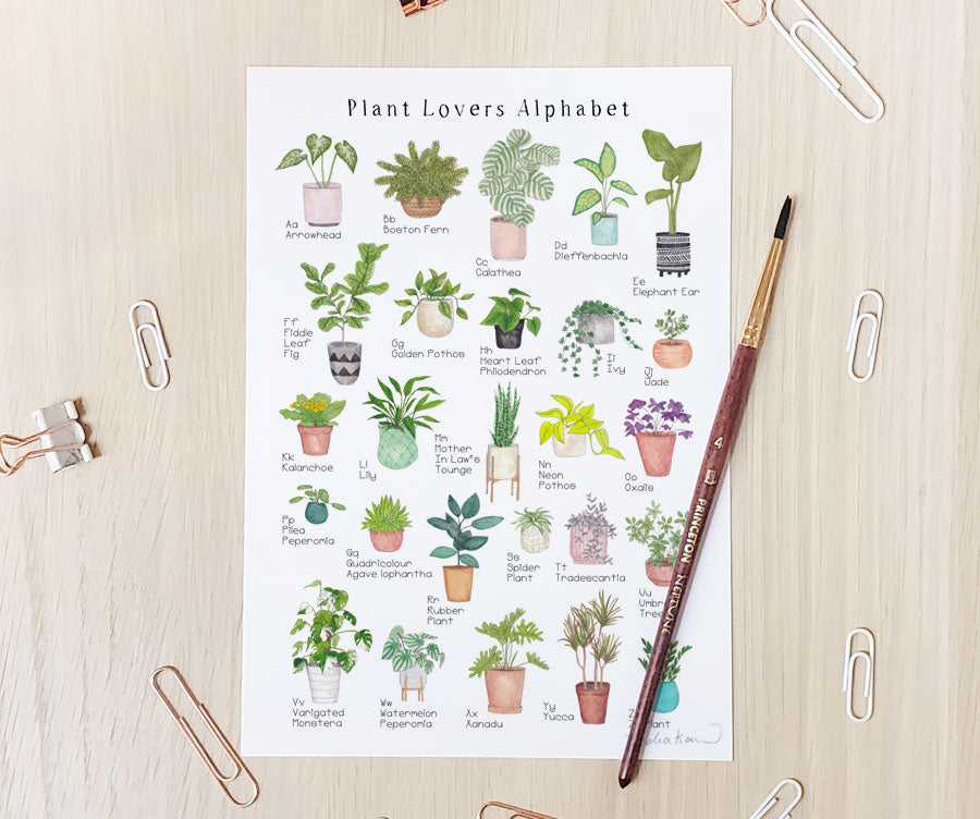 Plant Alphabet Art Print