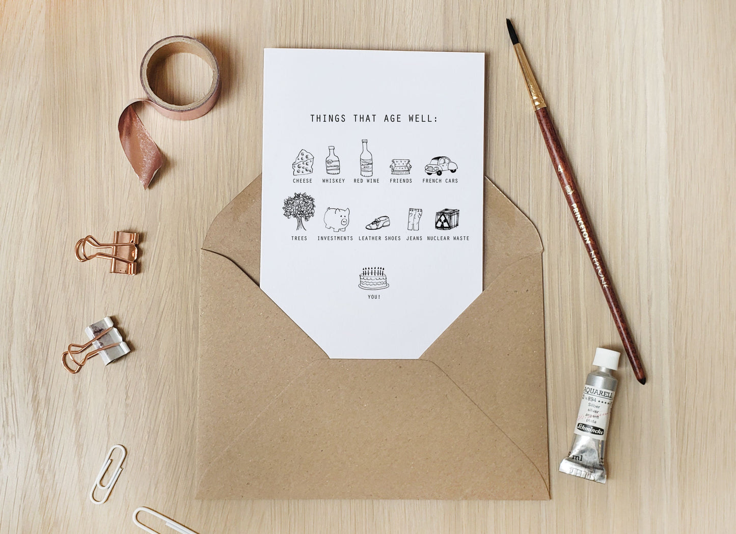 Things That Age Well - Greeting Card