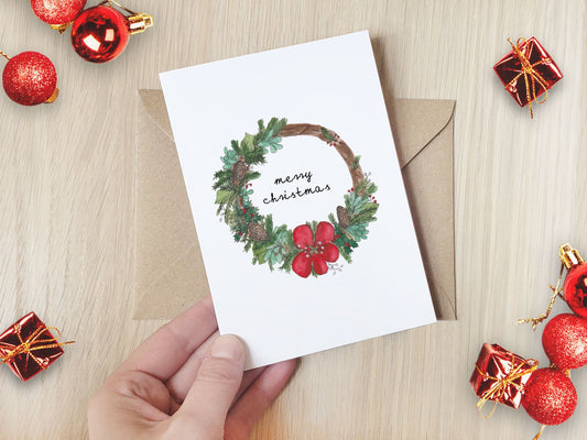 Wreath Christmas Card