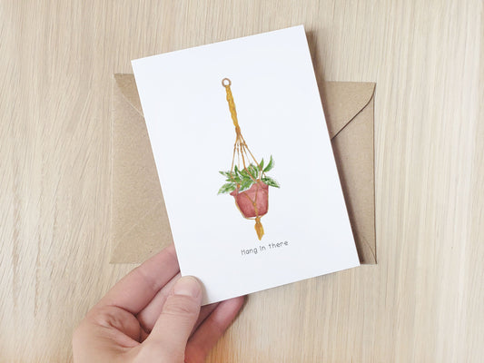 Hang in There Plant - Greeting Card