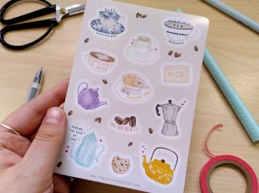 Tea and Coffee Sticker Sheet