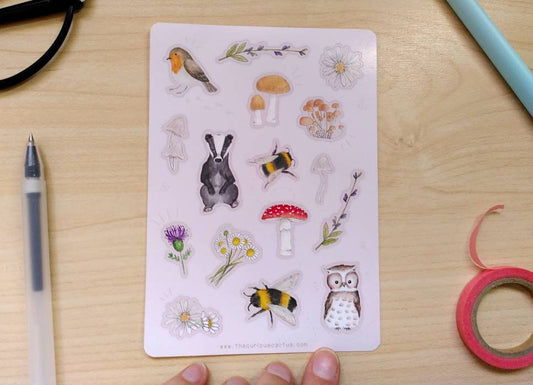 Woodland Cottagecore Sticker Sheet