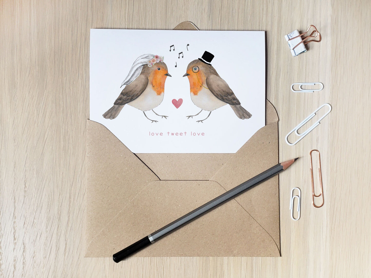 Love Tweet Love - Greeting Card