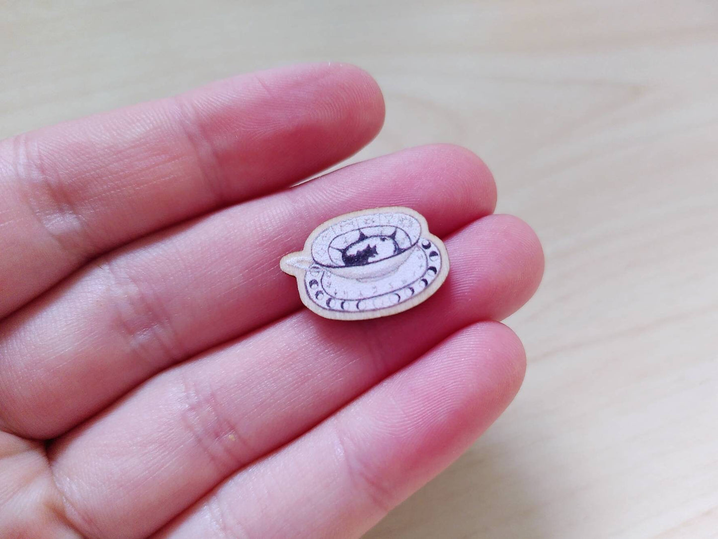 Grim Tea Cup Mini Pin
