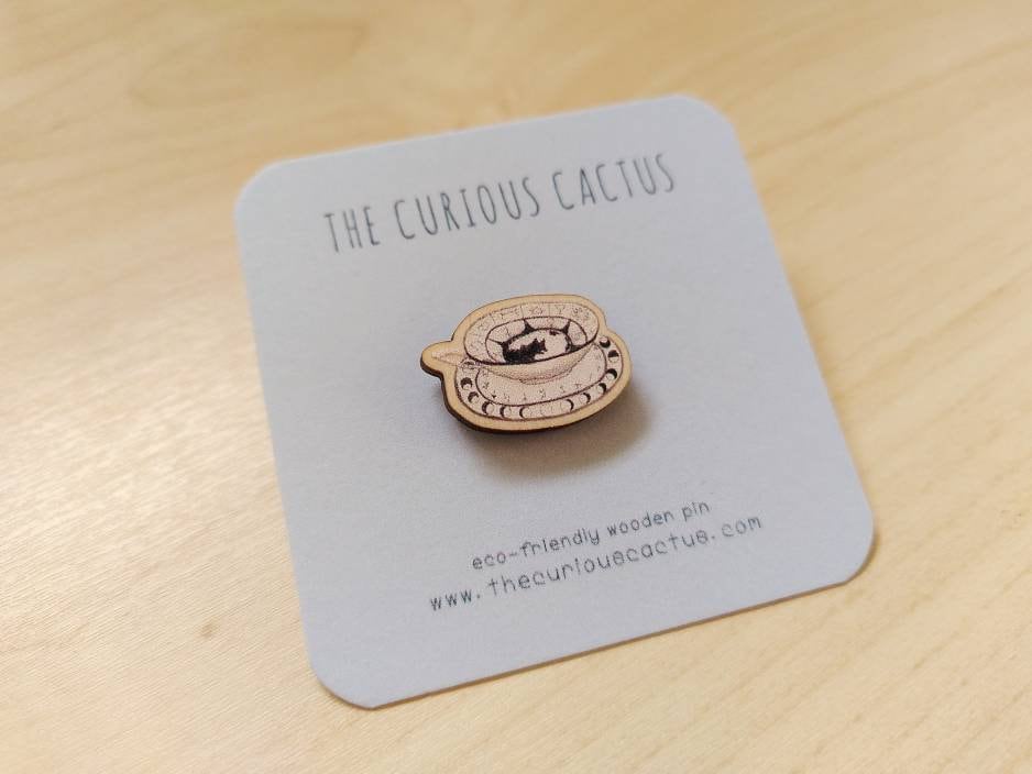 Grim Tea Cup Mini Pin