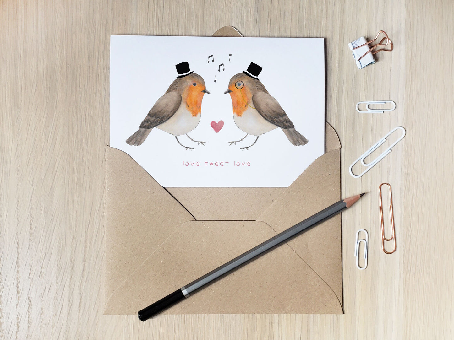 Love Tweet Love - Greeting Card