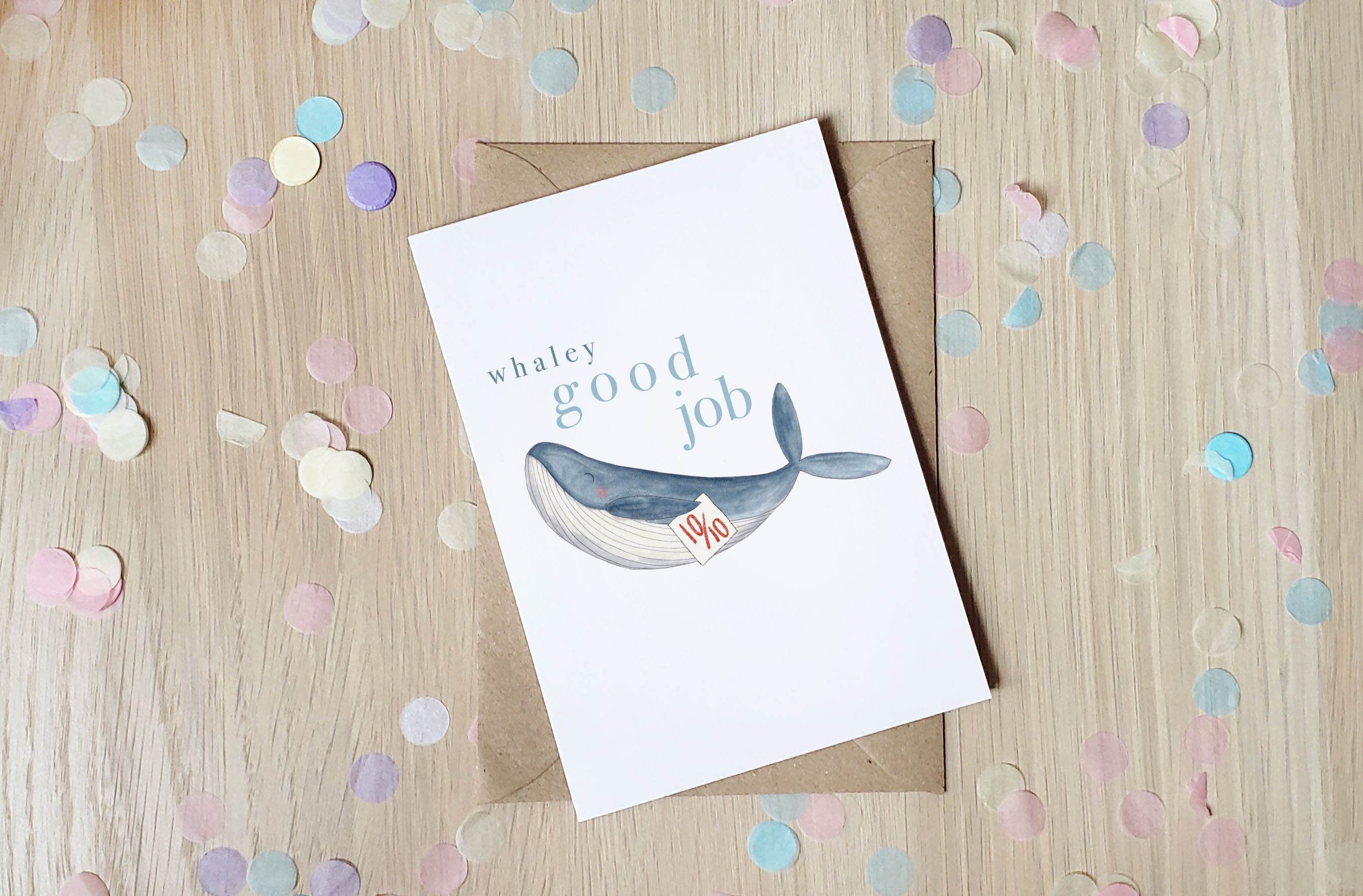 Homemade Good Job Card Whaley Good Job - Greeting Card – The Curious Cactus